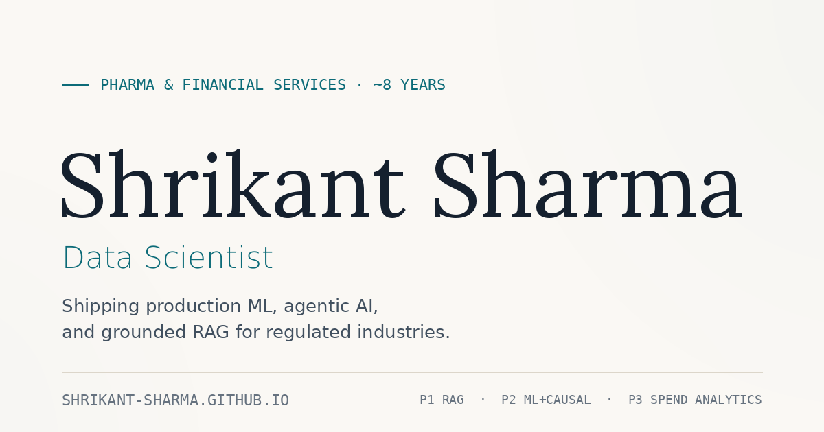 Shrikant Sharma — Data Scientist